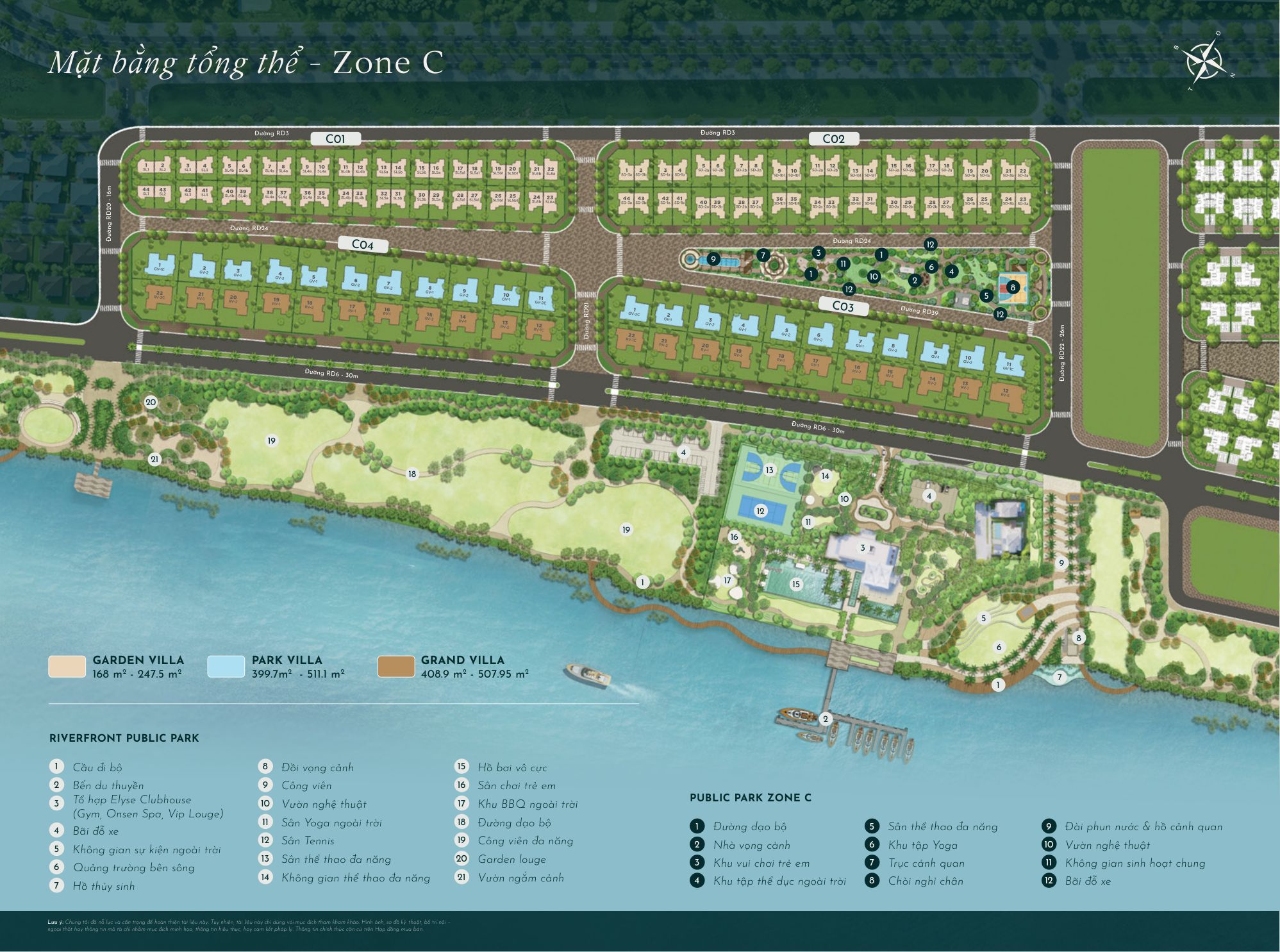 Mặt bằng tổng thể Zone C Elyse Island